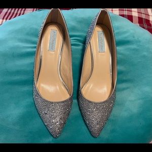 Blue by Betsey Johnson Jora Glitter Jeweled Kitten Heel